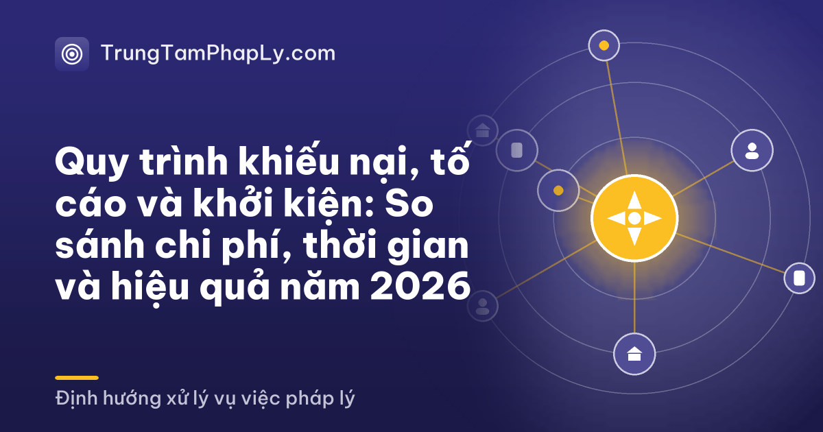 Quy trình khiếu nại, tố cáo và khởi kiện: So sánh chi phí, thời gian và hiệu quả năm 2026